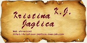 Kristina Jaglica vizit kartica